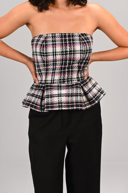The Tweed Check Bustier